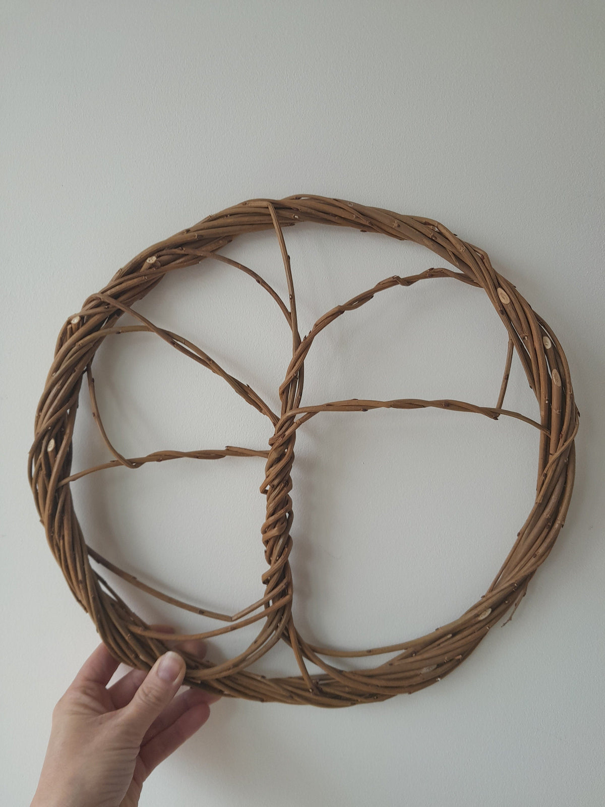 Tree of life willow wreath wall decor. Natural willow wall hanging.