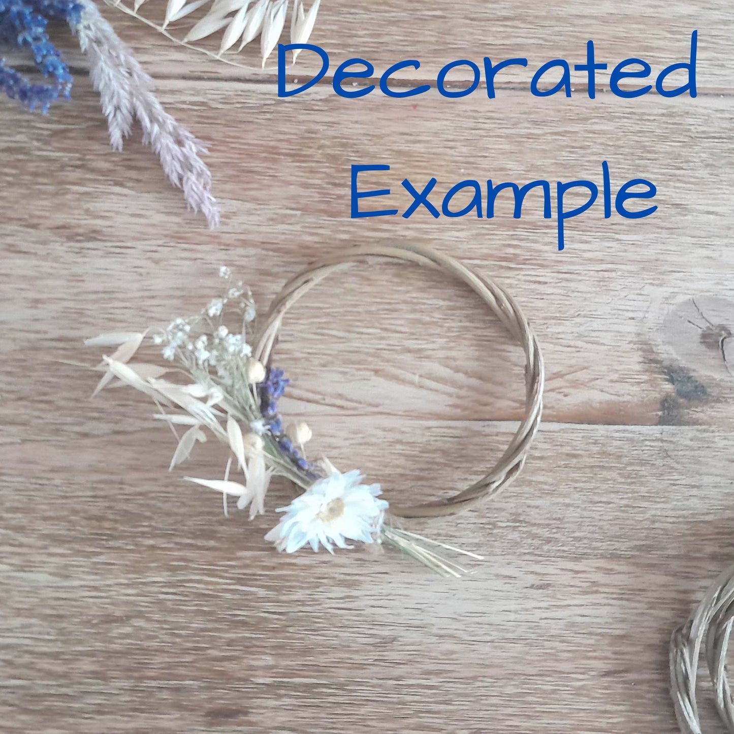 Set of 5 tiny willow hoops for craft and floristry. Mini wreaths for dried flower hoops, wedding favours, dreamcatchers etc. 8cm diameter.