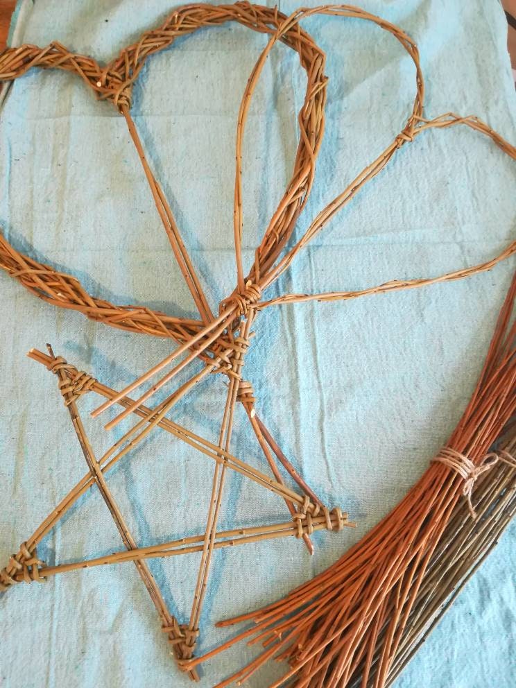 Handmade Willow Heart, Wicker Wall Decor, Anniversary Gift