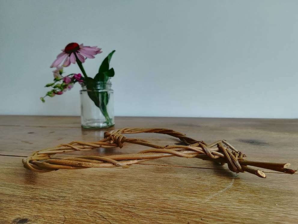 Handmade Willow Heart, Wicker Wall Decor, Anniversary Gift