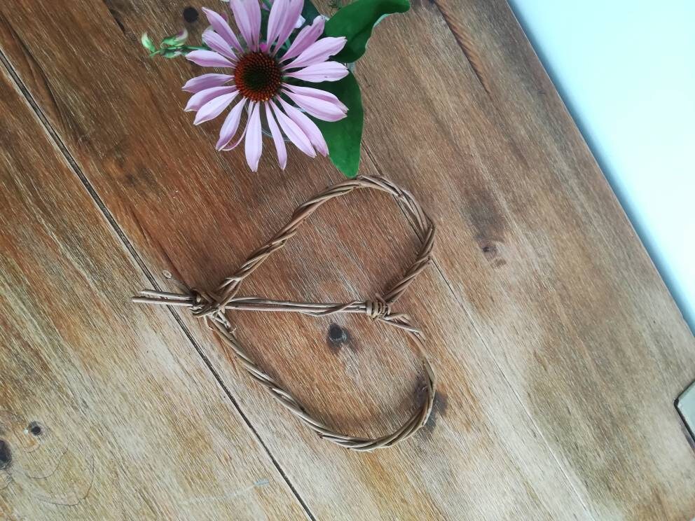 Handmade Willow Heart, Wicker Wall Decor, Anniversary Gift