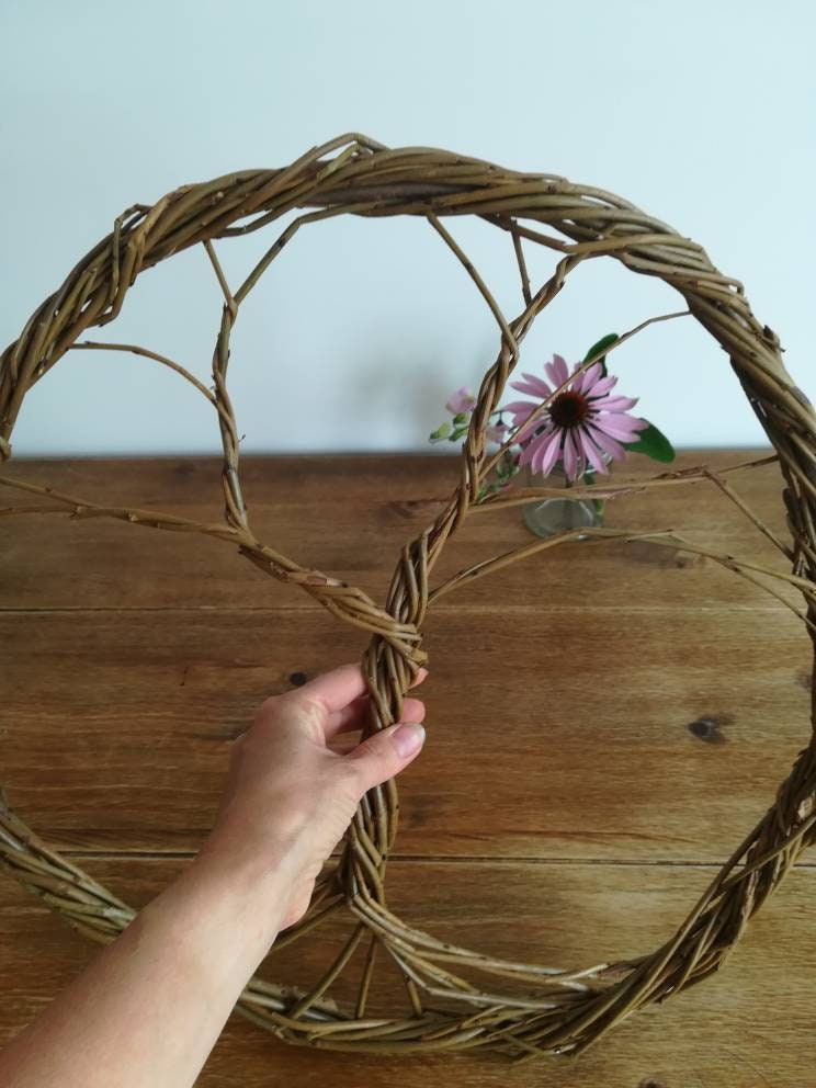 Tree of life willow wreath wall decor. Natural willow wall hanging.