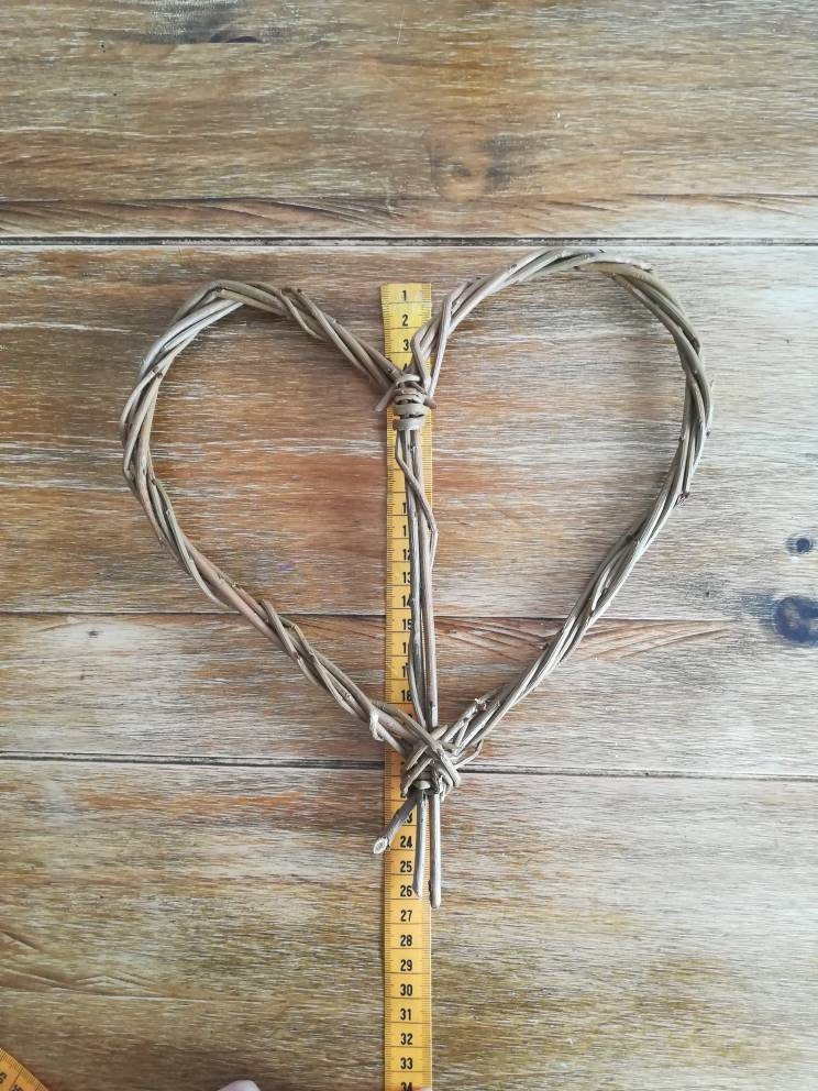 Handmade Willow Heart, Wicker Wall Decor, Anniversary Gift