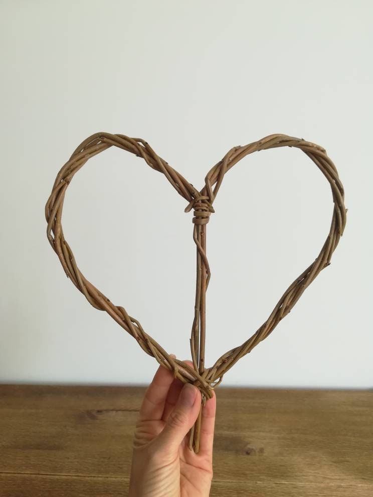 Handmade Willow Heart, Wicker Wall Decor, Anniversary Gift