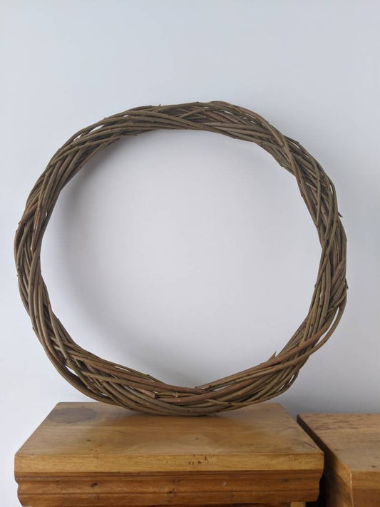 Handwoven Willow Wreath, 45cm - Natural Door or Wall Decor