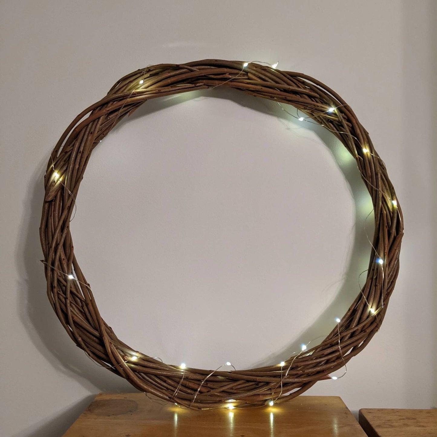 Handwoven Willow Wreath, 45cm - Natural Door or Wall Decor