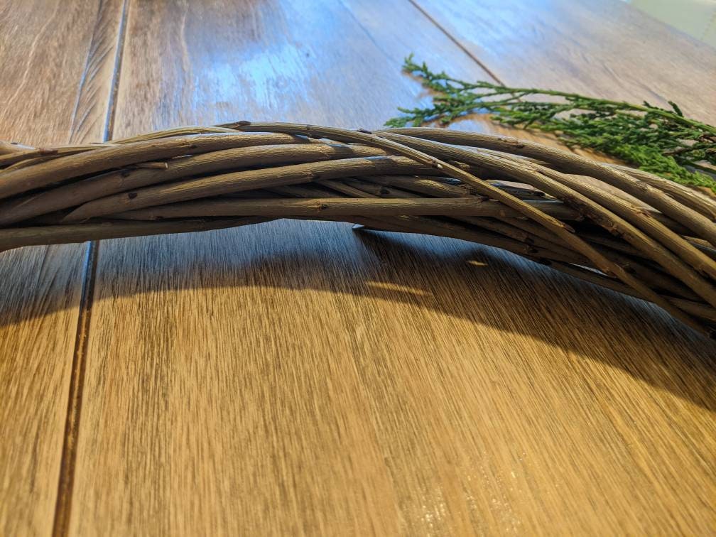 Handwoven Willow Wreath, 45cm - Natural Door or Wall Decor