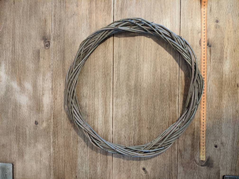 Handwoven Willow Wreath, 45cm - Natural Door or Wall Decor