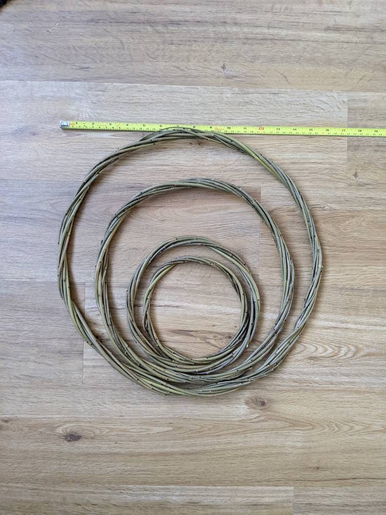 Thin willow wreath base. Simple plain willow hoop in various sizes. Natural wicker wreath. Ready made for faster dispatch