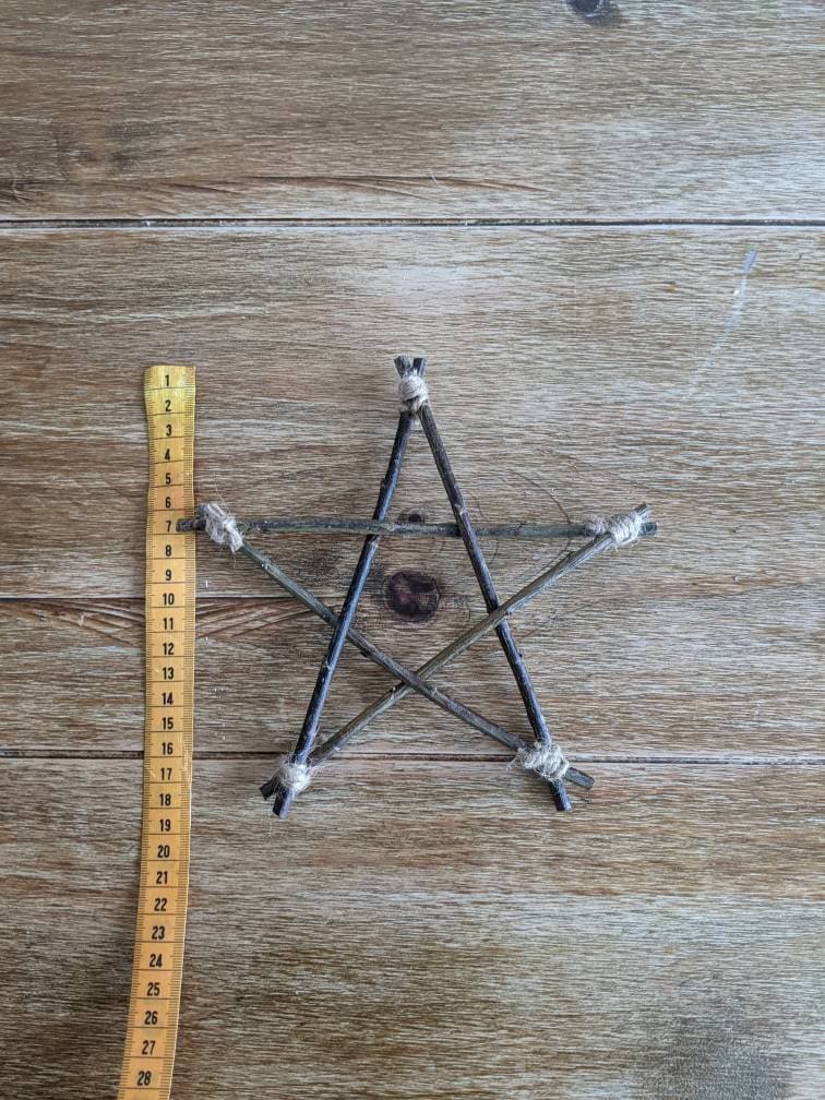 Small willow star. Rustic twig star. 5 pointed star, pentagram.