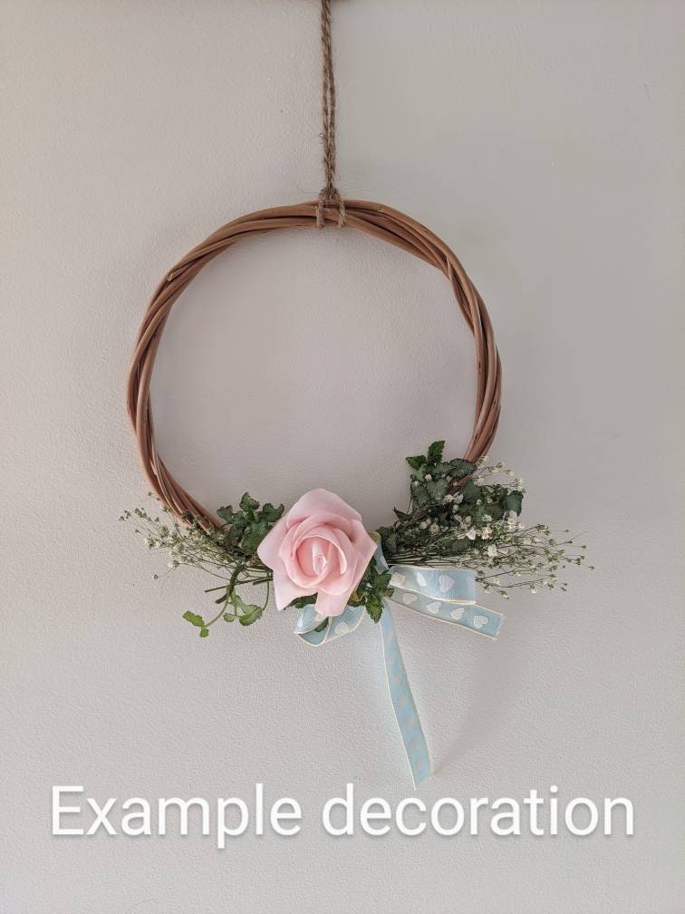 Handmade Mini Willow Hoops, Plain Craft Rings (12 x 10cm)