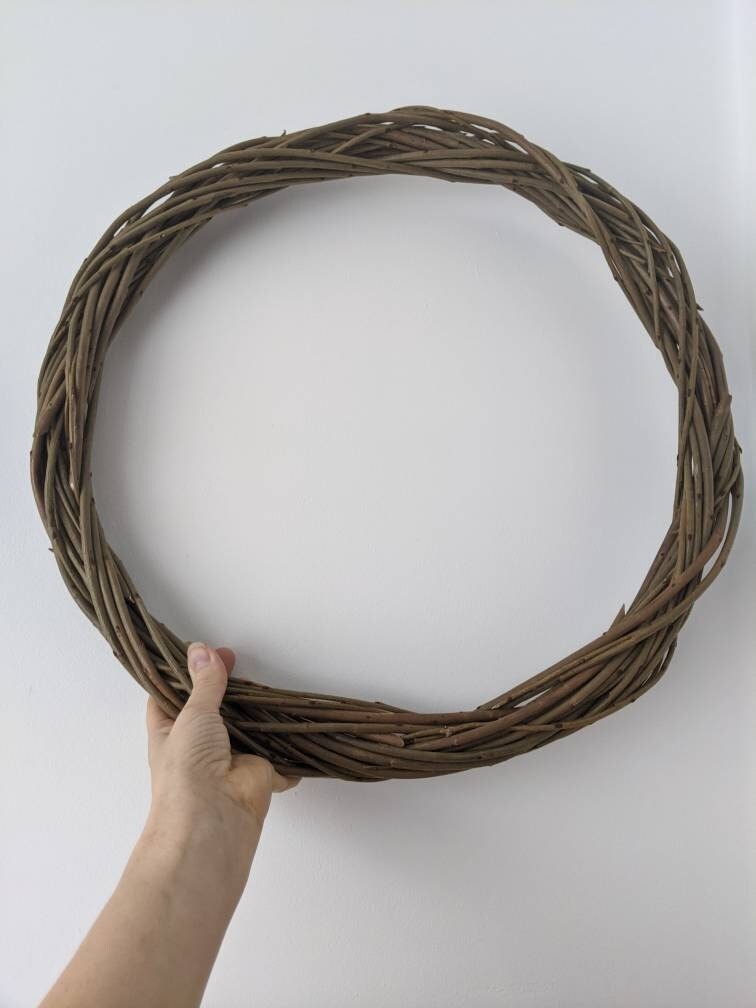 Handwoven Willow Wreath, 45cm - Natural Door or Wall Decor