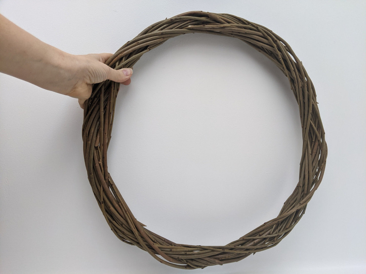 Handwoven Willow Wreath, 45cm - Natural Door or Wall Decor
