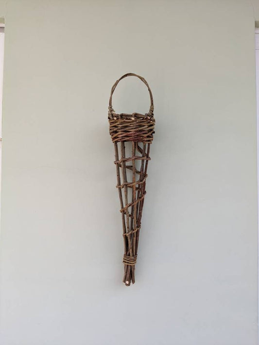 Handwoven Willow Bird Feeder, Fat Ball Holder, Garden Gift