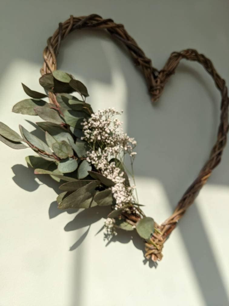 Willow heart. Hand woven with natural brown willow. A great valentines or anniversary gift, 35cm