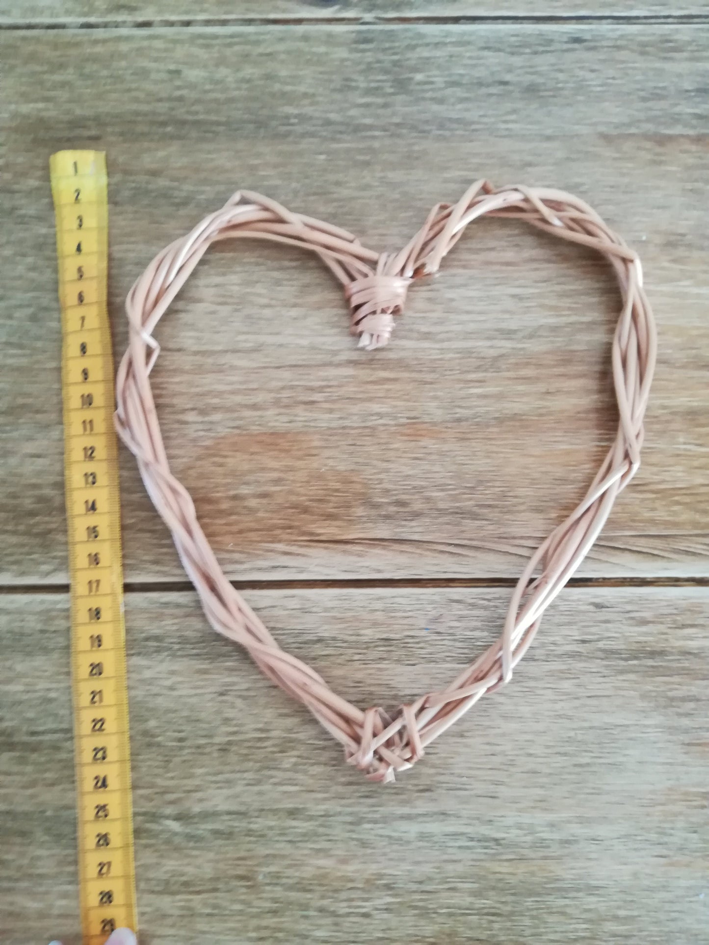Handwoven Willow Heart, 5th Anniversary Gift, Natural Wicker Wall Art