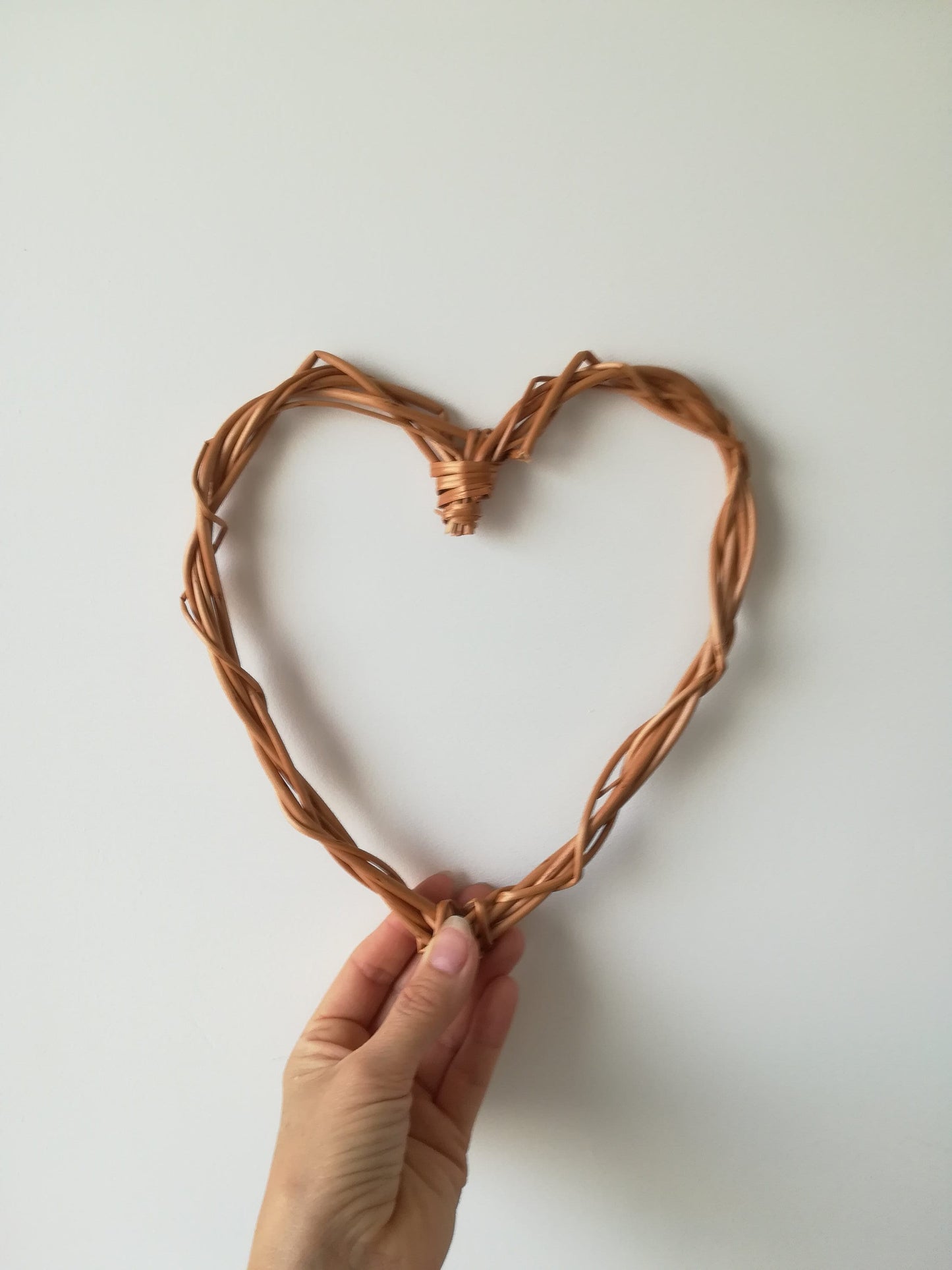 Handwoven Willow Heart, 5th Anniversary Gift, Natural Wicker Wall Art