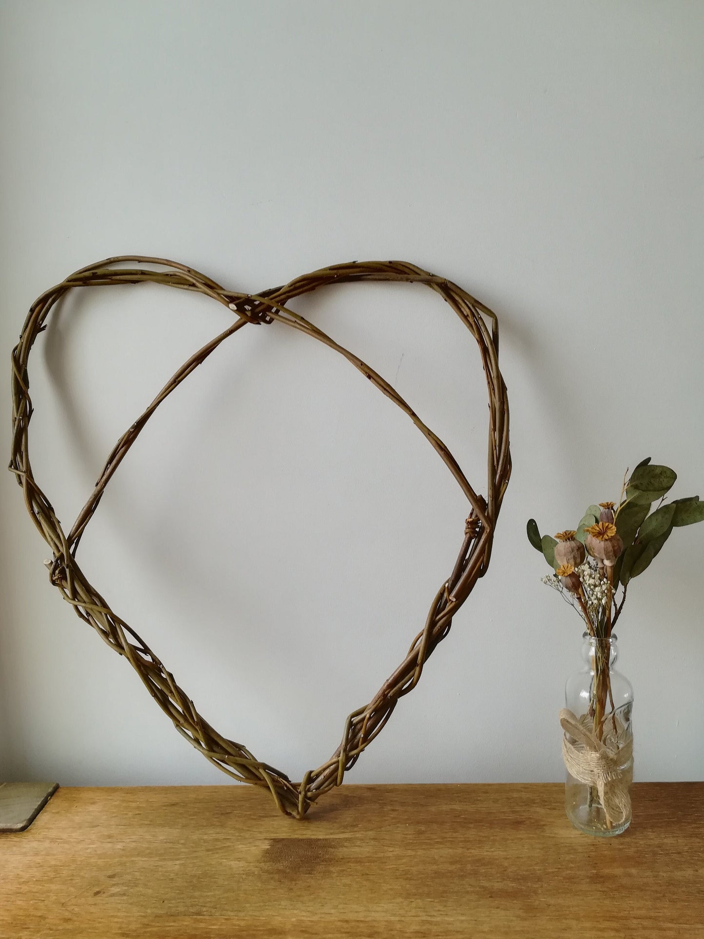 Large willow heart. Wedding decor/gift. 5th anniversary gift. Natural home bedroom decor