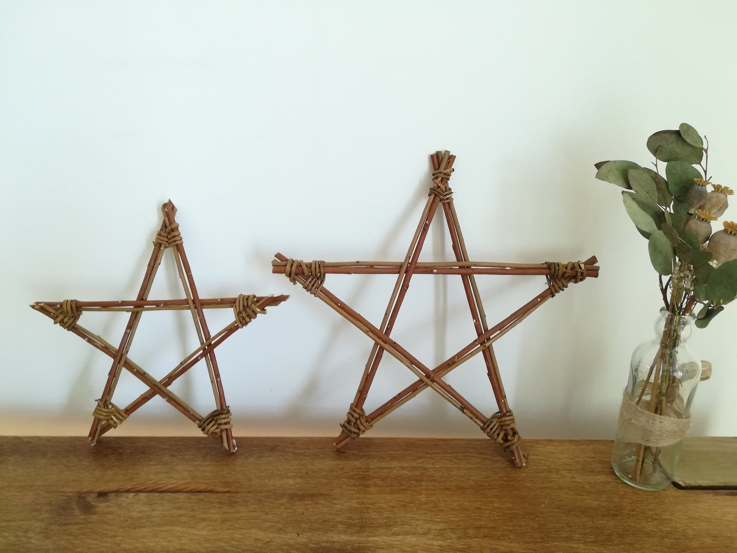 Small Willow Star Hand Made with Sustainably Grown Willow. Natural Eco-Friendly Wall Hanging, Home Decor