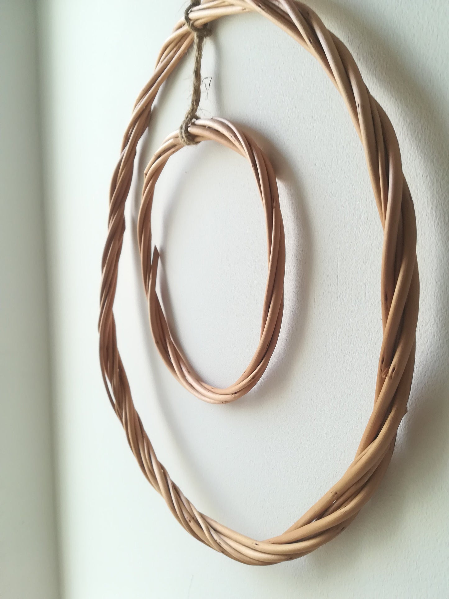 Handmade Willow Double Hoop Wreath Base, Wedding Decor