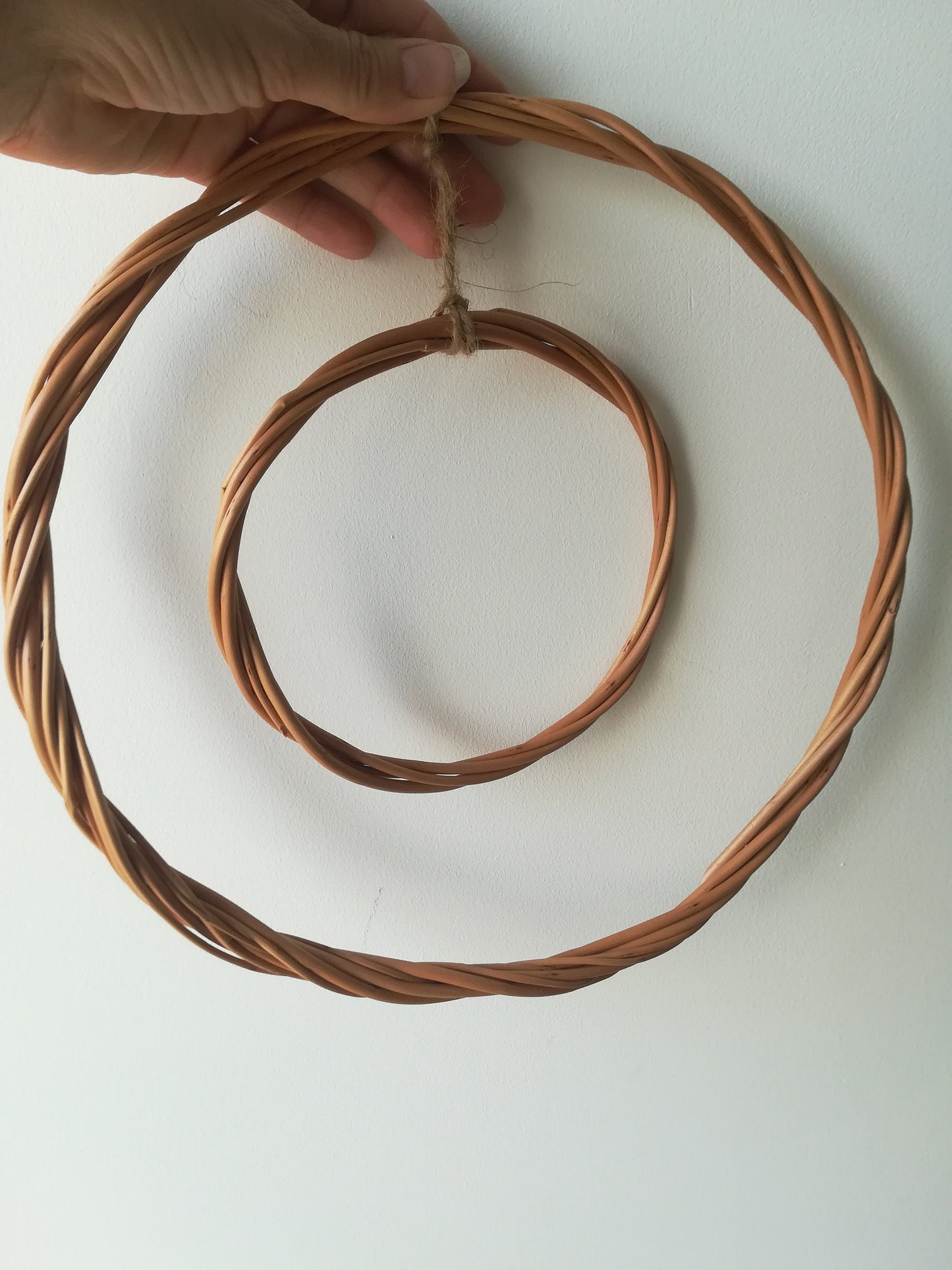 Handmade Willow Double Hoop Wreath Base, Wedding Decor