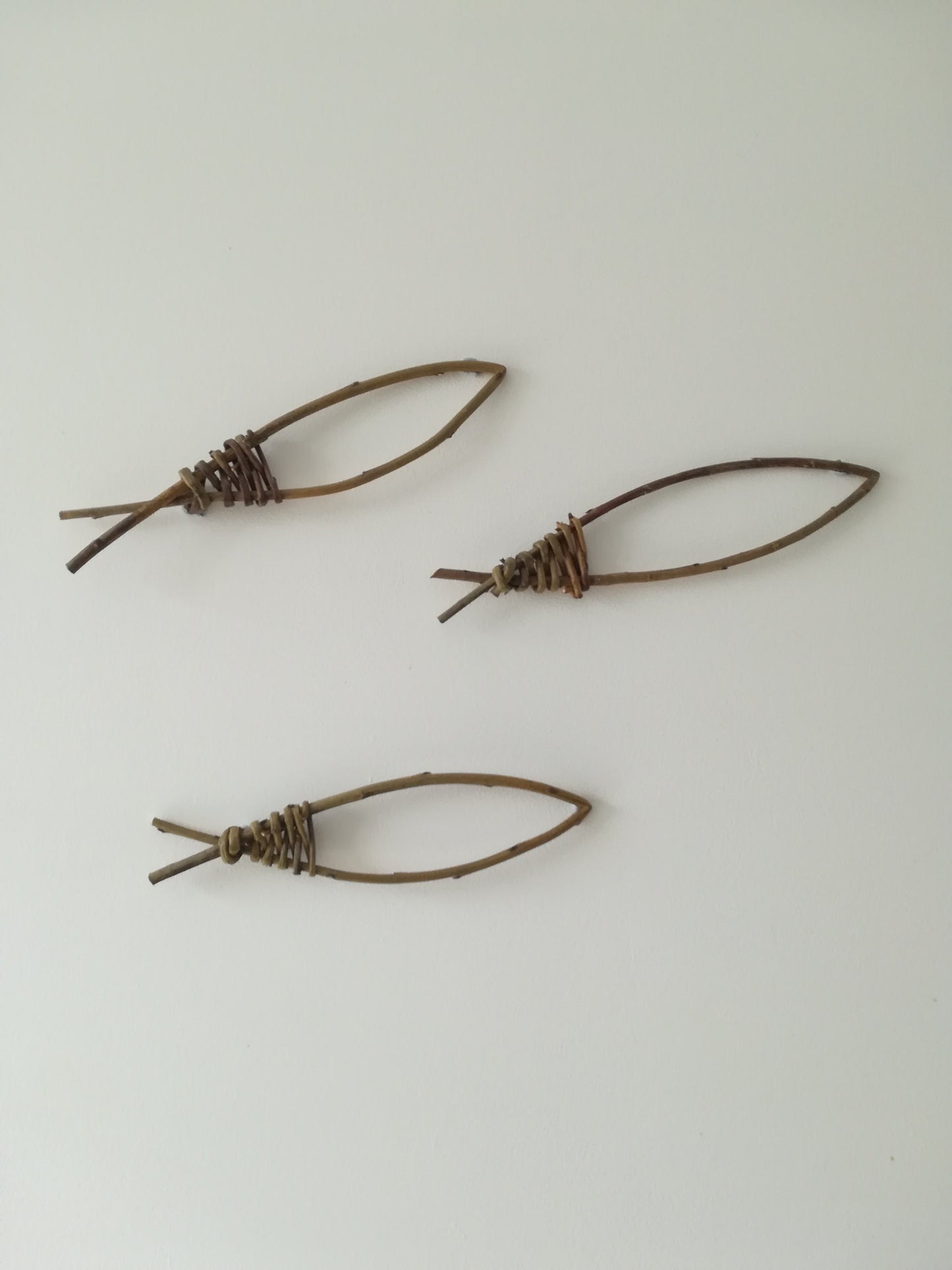Small willow fish, natural décor for beach hut, nursery sea creature/nautical theme