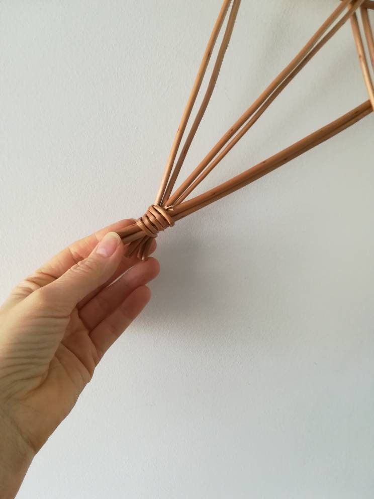 Willow star decoration. Swedish Scandi style star. Handmade from buff willow. Eco friendly home,  wall or window hanging decoration