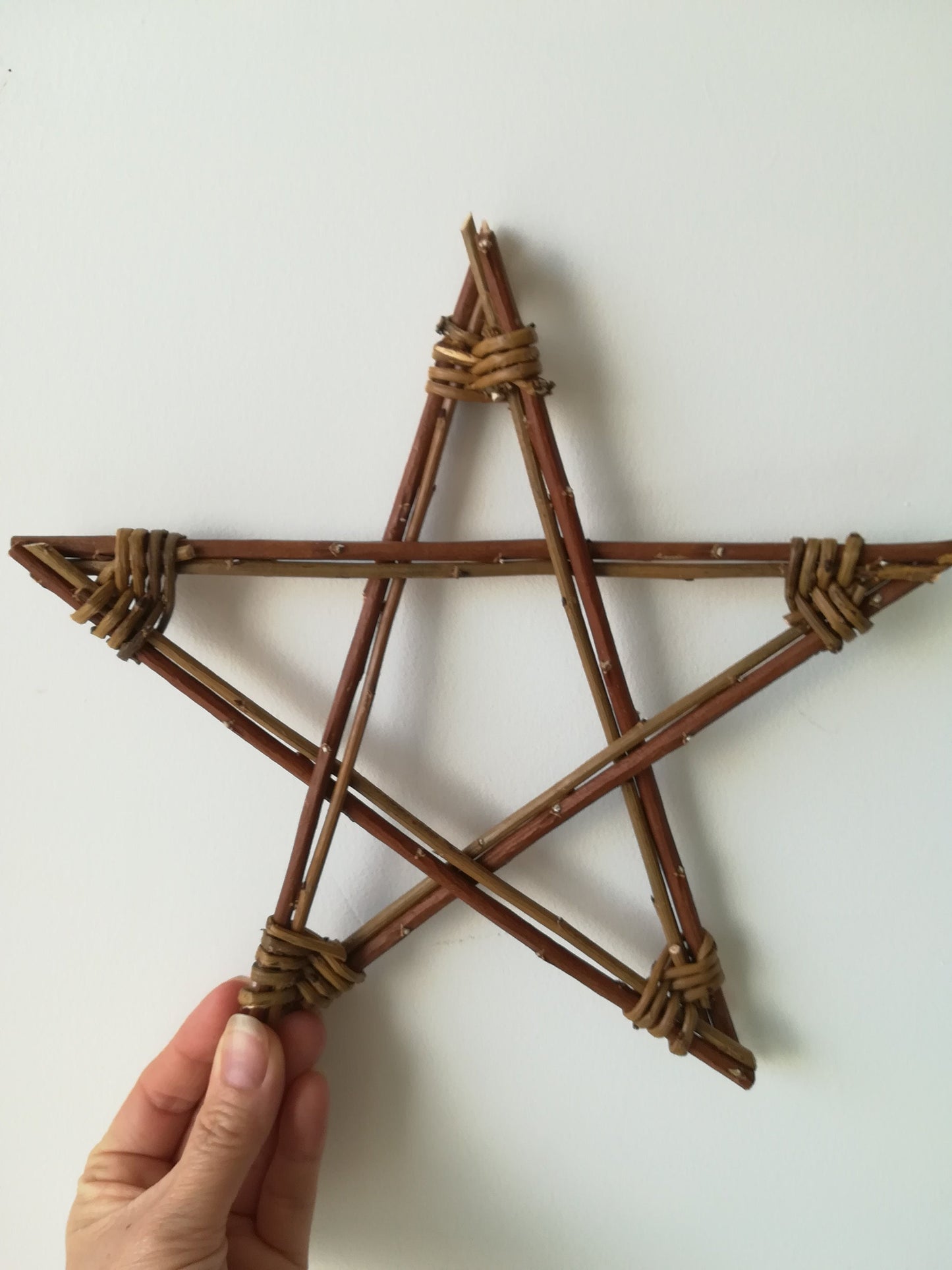 Small Willow Star Hand Made with Sustainably Grown Willow. Natural Eco-Friendly Wall Hanging, Home Decor