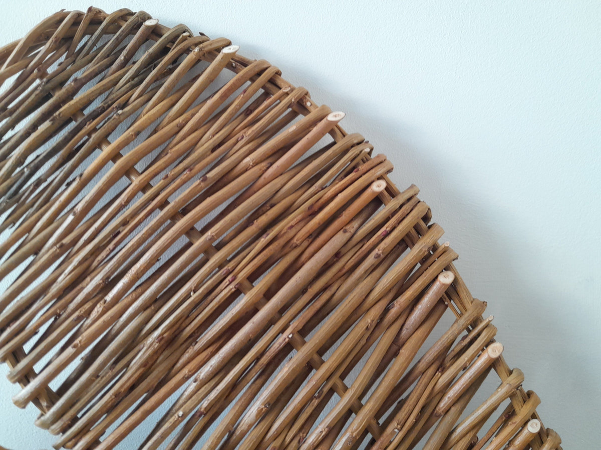 Large willow heart. Natural brown willow wall hanging. Rustic woven heart 40cm