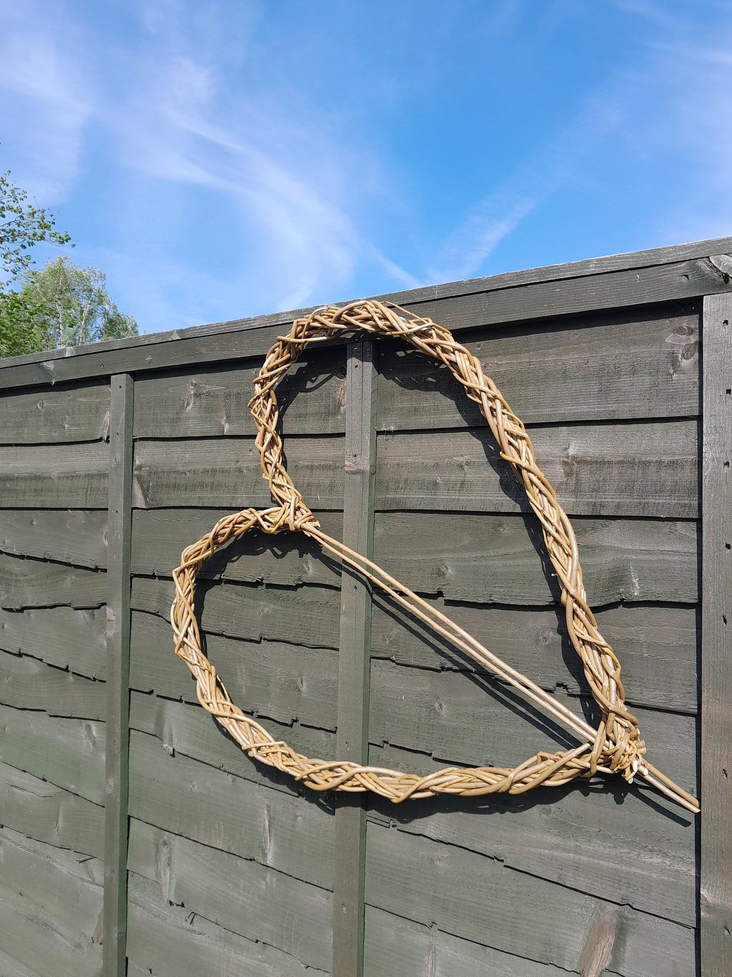 Large willow heart, wicker wreath, ideal wedding decor or  anniversary gift