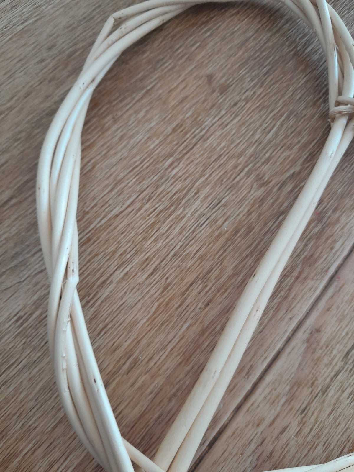 White Willow Heart, 5th Anniversary Gift, Hand Woven Wicker Wall Art
