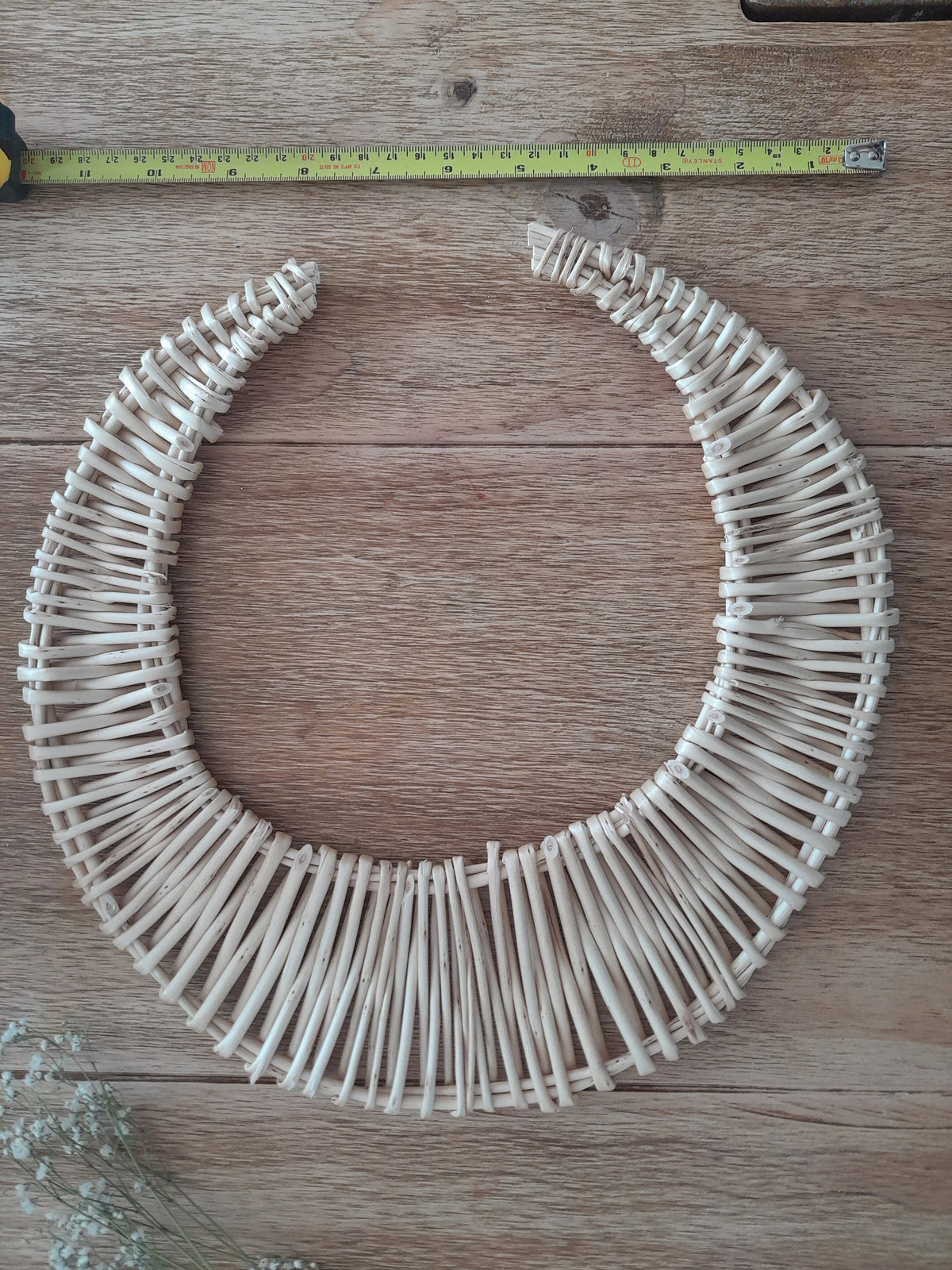 Woven Willow Crescent Moon, Rustic Wall Hanging (30cm)