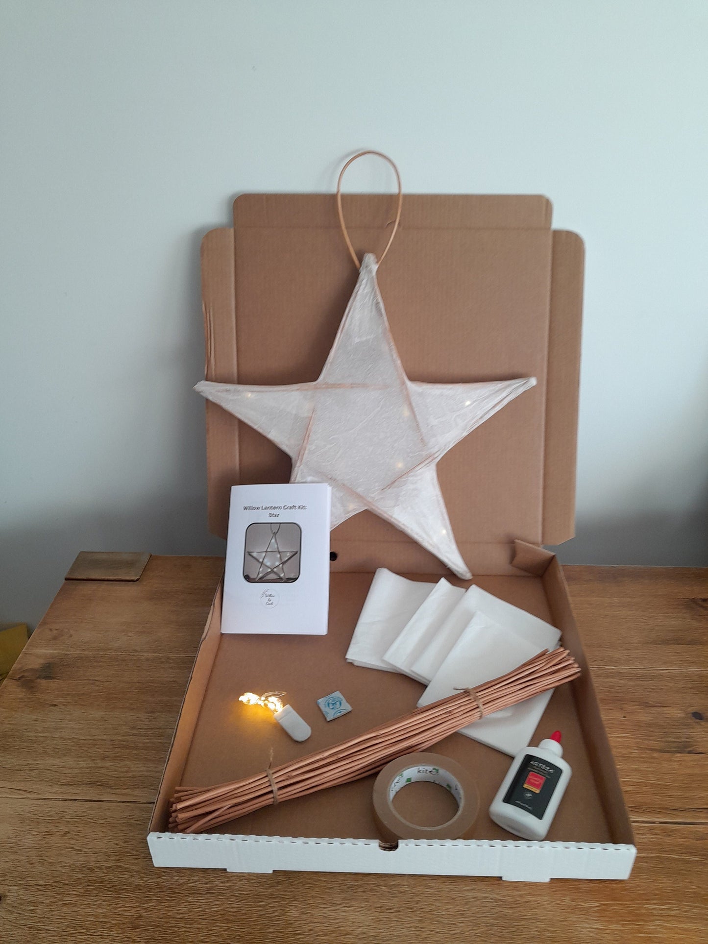 Willow star lantern craft kit, make a traditional willow lantern for a parade, festival or celebration, adult craft kit, gift for crafter