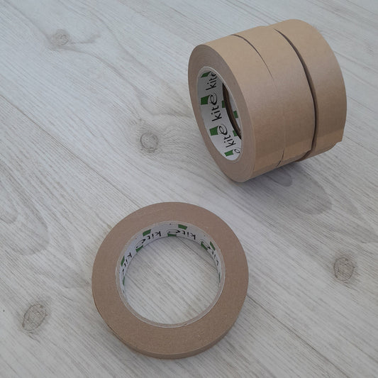 Brown Kraft Paper Tape: Eco-Friendly Art, Crafts, and Gift Wrapping (25mm Wide, 50m Roll)