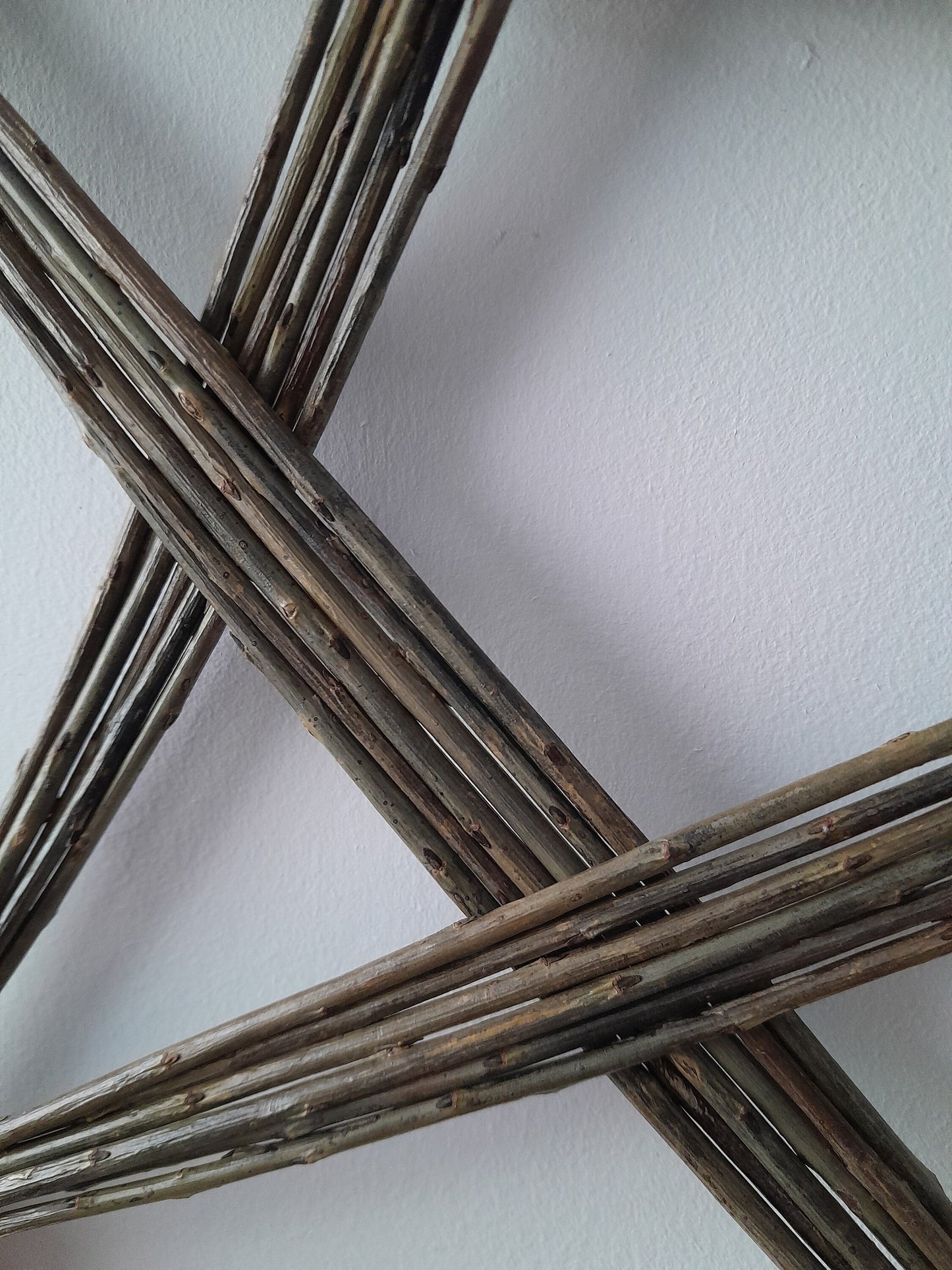 Rustic Willow Star Wall Hanging, Handmade Pentagram Wreath