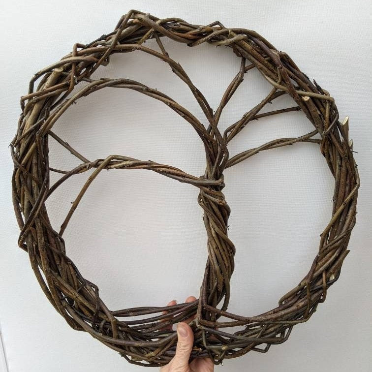 Tree of Life Willow Wreath, Rustic Wall Decor for Living Room or Kitchen, Natural Willow Wall Hanging, Door Wreath, New Home Gift for her