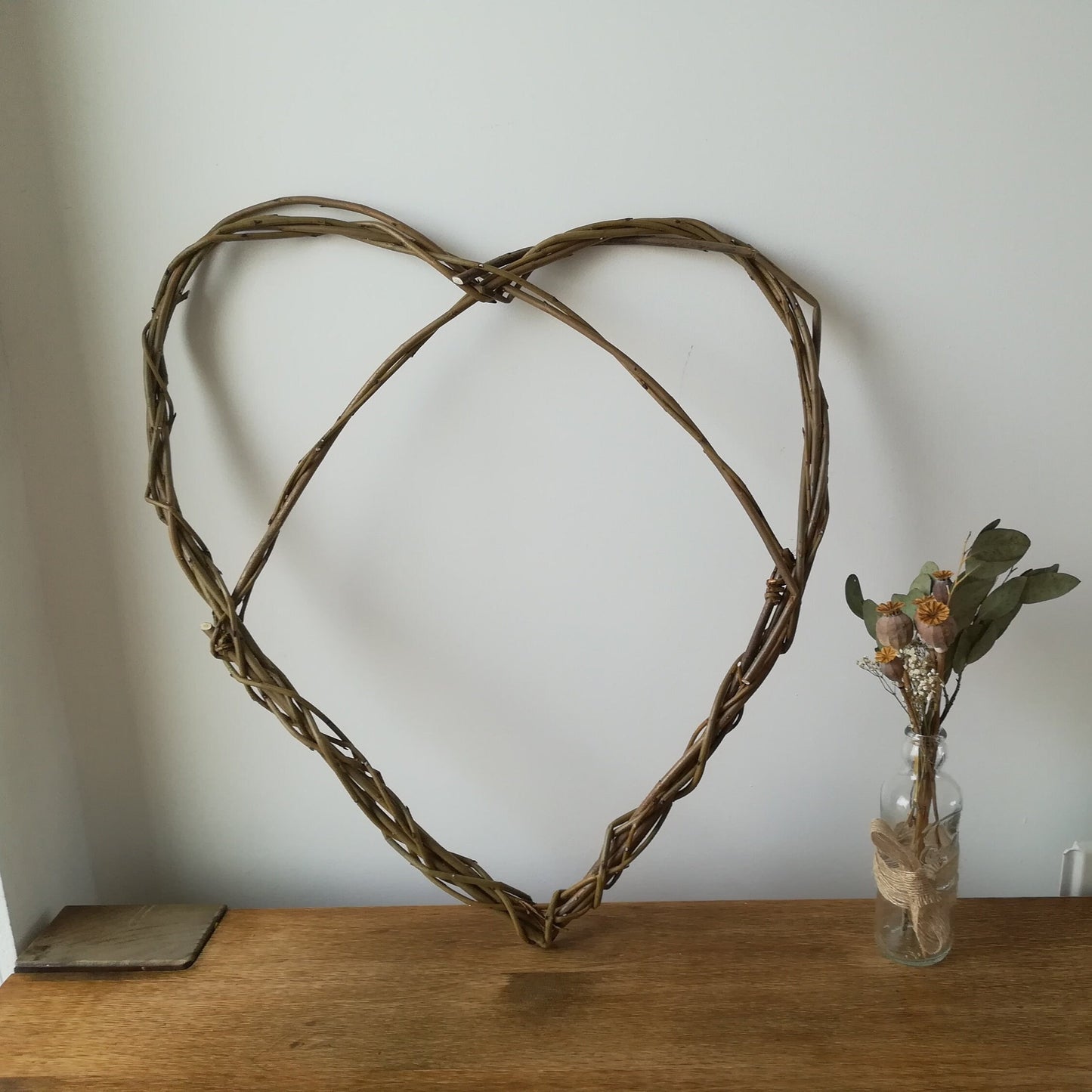 Large willow heart. Wedding decor/gift. 5th anniversary gift. Natural home bedroom decor