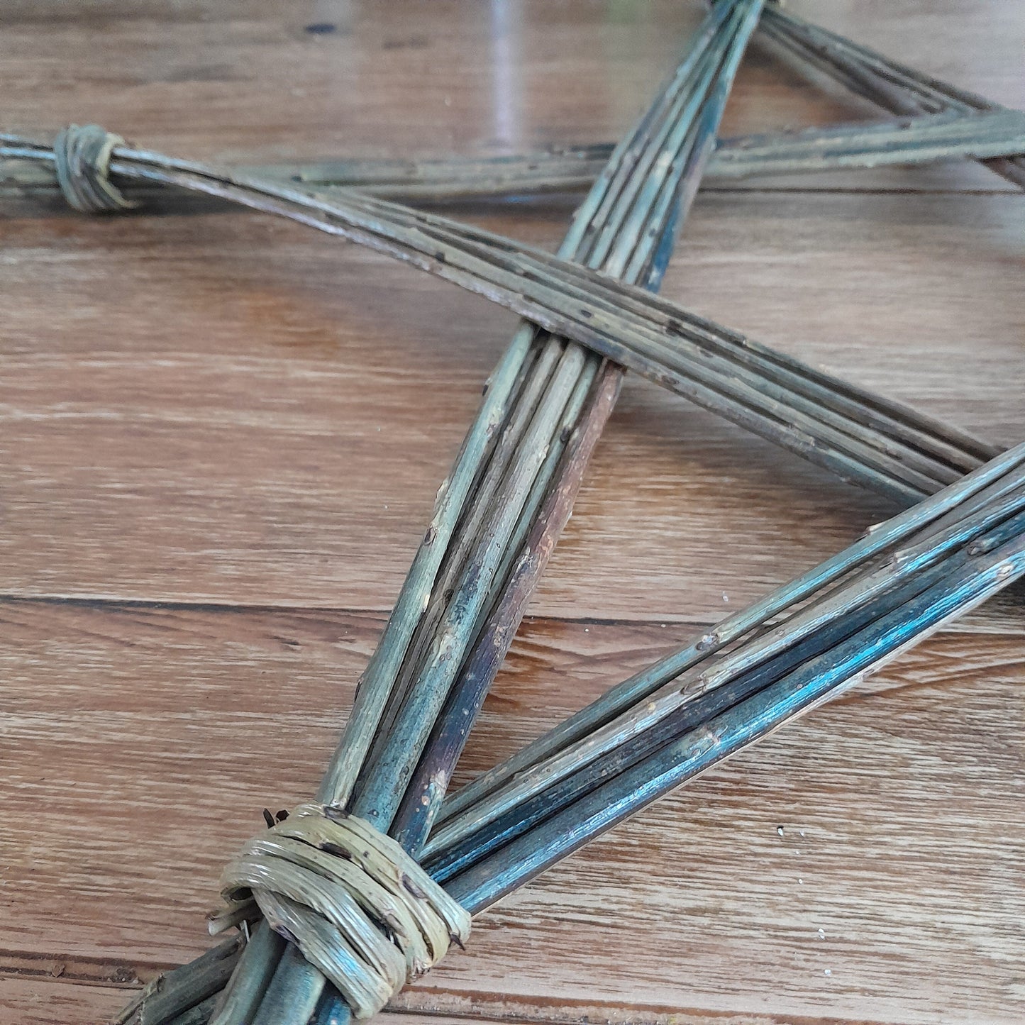 Rustic Willow Star Wall Hanging, Handmade Pentagram Wreath