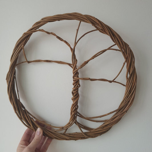 Tree of life willow wreath wall decor. Natural willow wall hanging.