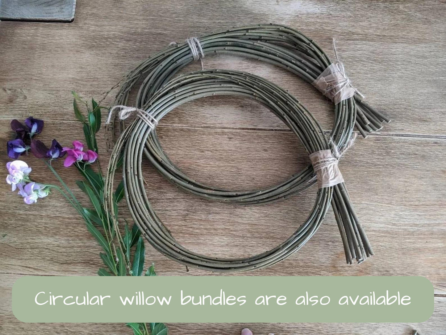 Straight Willow Rods for Weaving and Crafts. Natural Brown, Buff or White Willow. 3 Foot Basketry Willow. 25 x 2'-3' 60-90cm Willow Withies.