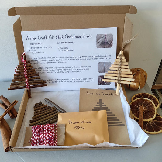 Willow Stick Christmas Tree Craft Kit: DIY Eco-Friendly Decoration
